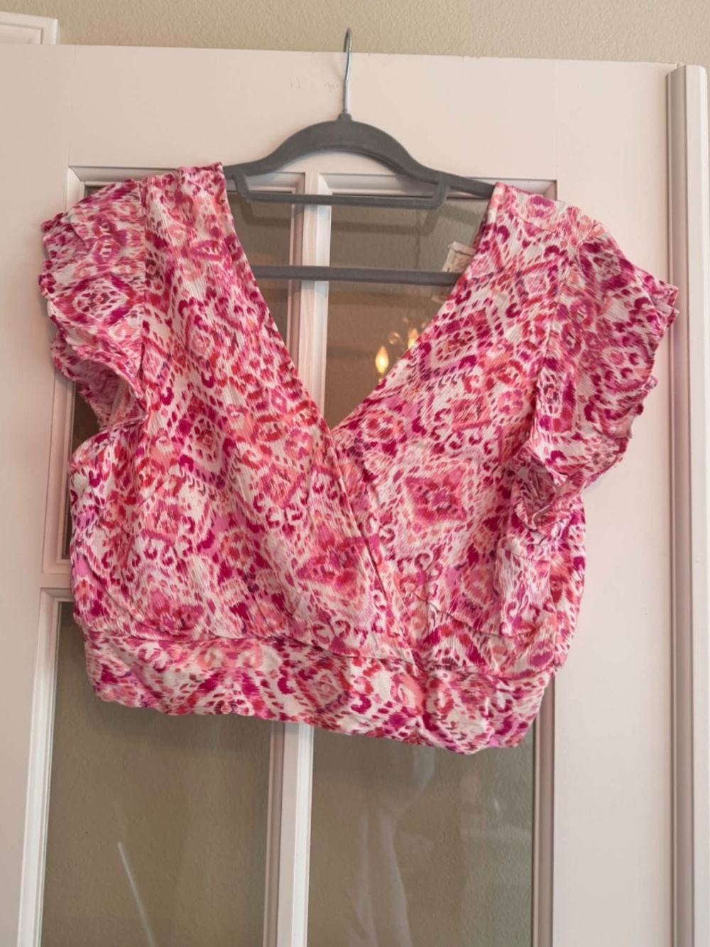 Love Richie Red & Pink Cropped Shirt